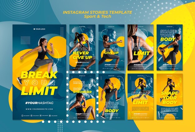 Brechen Sie Ihre Grenzen Sport Instagram Geschichten