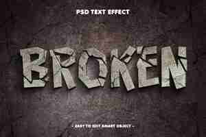 Kostenlose PSD broken wall texture-editierbare texteffekt