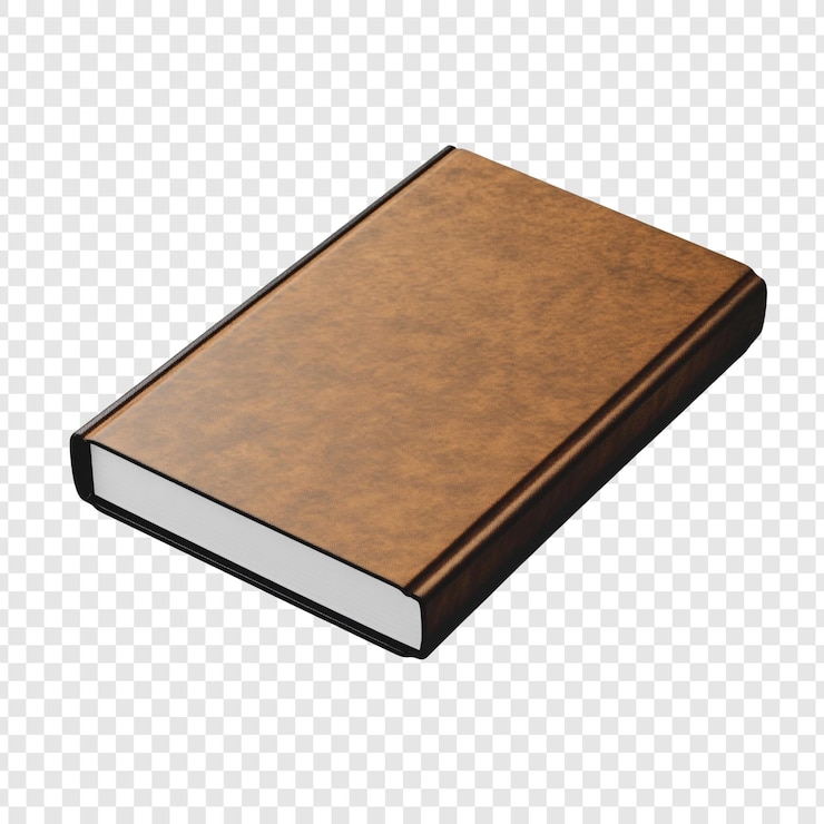 Kostenlose PSD brown leather book mockup ein klassisches design