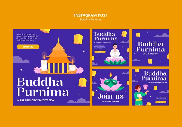 Buddha Purnima Vorlage-Design