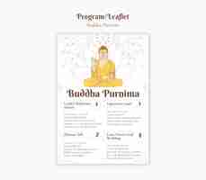 Kostenlose PSD buddha purnima vorlage-design