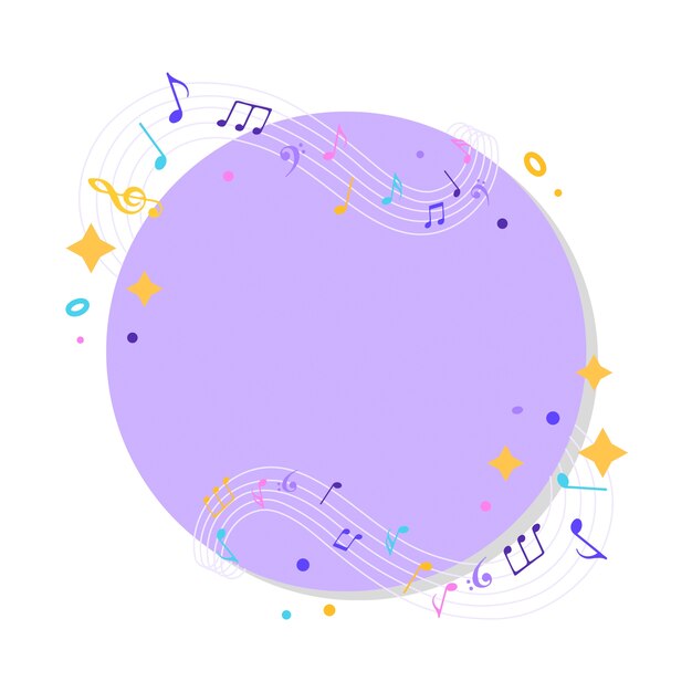 Bunte Musiknoten