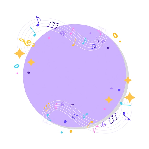 Bunte Musiknoten