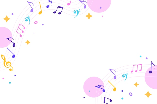 Bunte Musiknoten