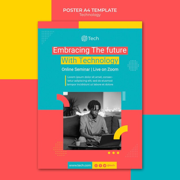 Bunte Technologie-Druckvorlage