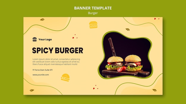 Burger banner vorlage