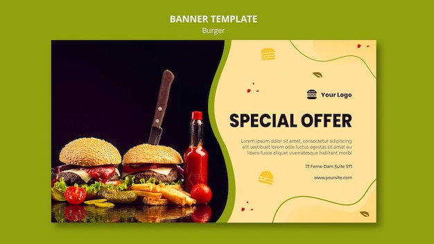 Burger banner vorlage