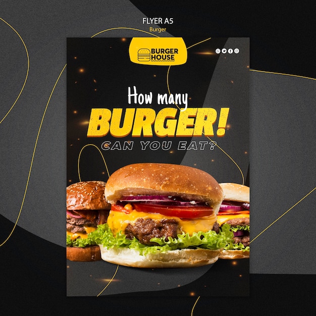 Kostenlose PSD burger flyer vorlage