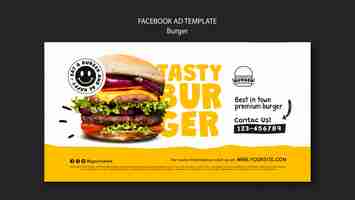 Kostenlose PSD burger-restaurant-social-media-promo-vorlage