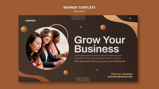 Business-Banner-Vorlage mit Foto