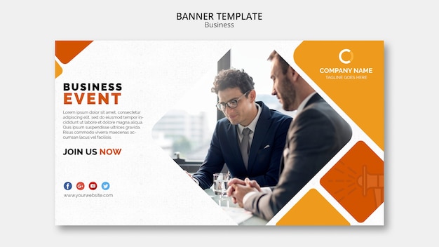 Kostenlose PSD business banner vorlage