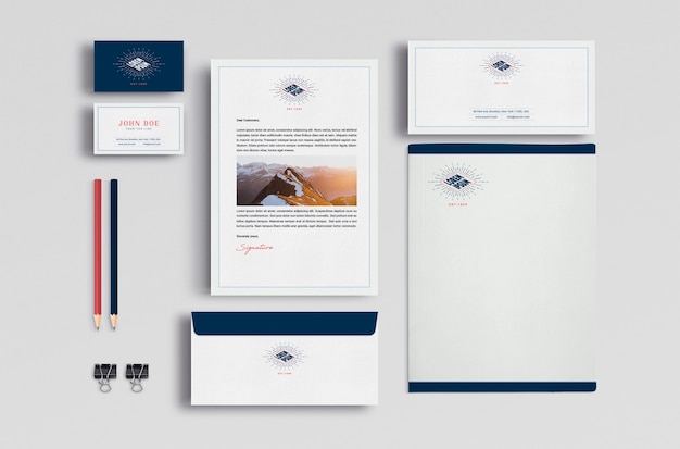 Kostenlose PSD business-briefpapier mock up