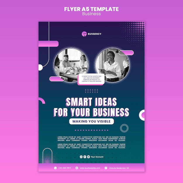 Business-Design-Vorlage mit Farbverlauf