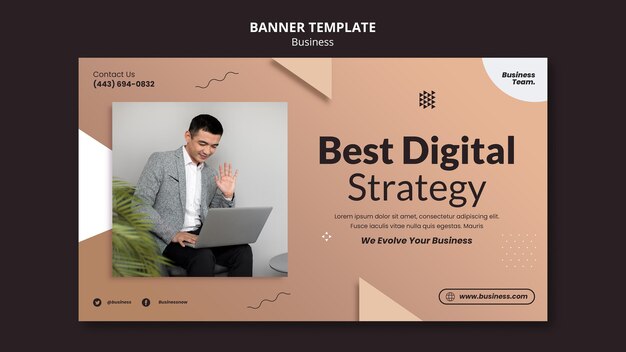 Business horizontale Bannervorlage