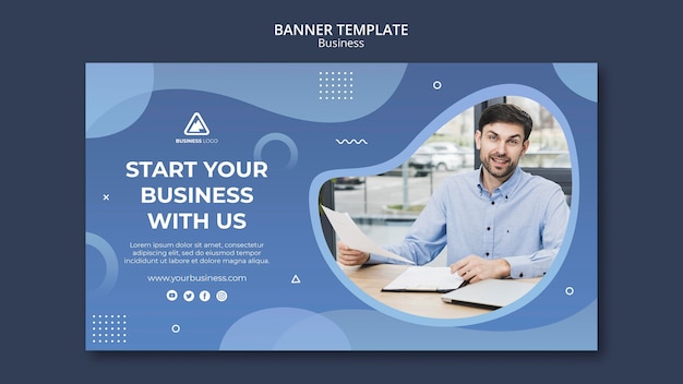 Kostenlose PSD business-konzept-banner-vorlage