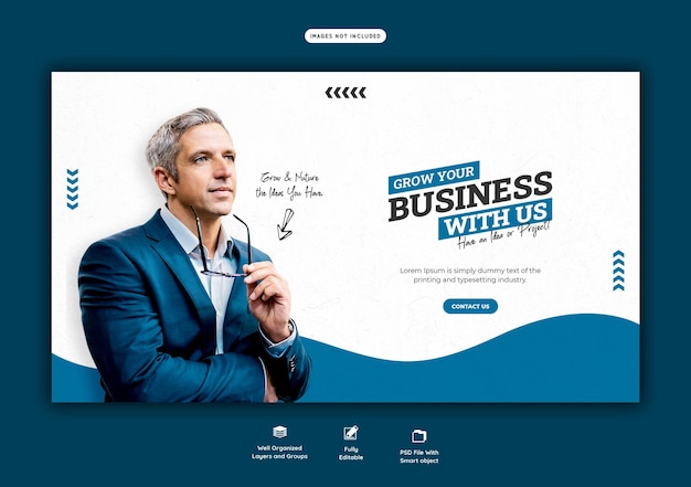 Kostenlose PSD business promotion und corporate web banner vorlage