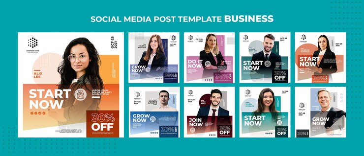 Kostenlose PSD business social media post vorlage