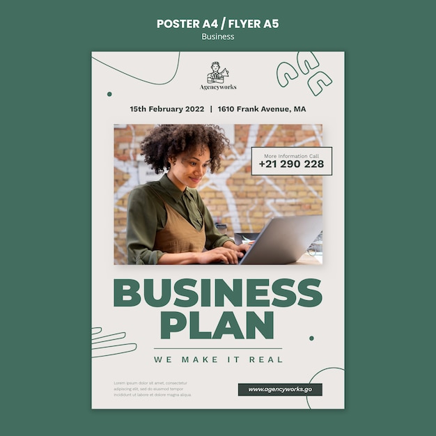 Kostenlose PSD businessplan-poster-vorlage