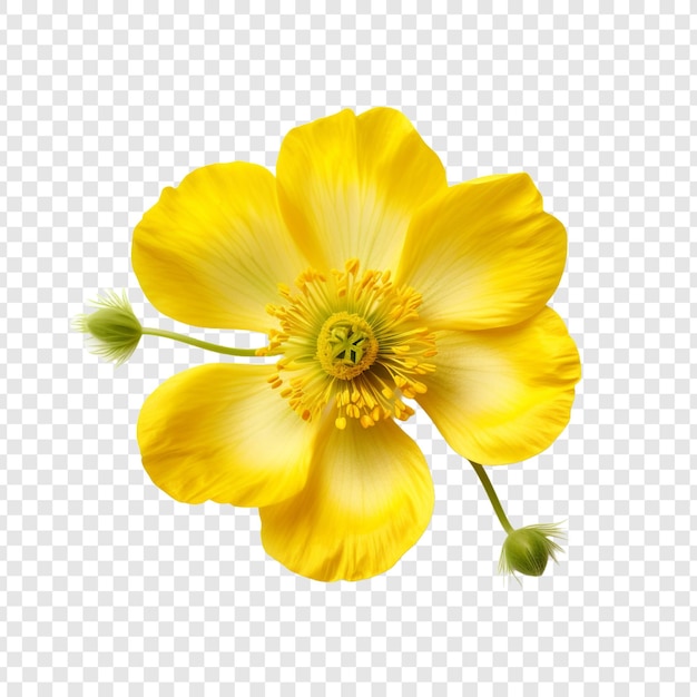 Kostenlose PSD butterblumenblume isoliert auf transparentem hintergrund