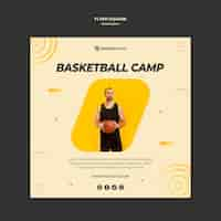 Kostenlose PSD camp of basketball quadratische flyer vorlage