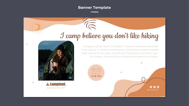 Camping-banner-template-design