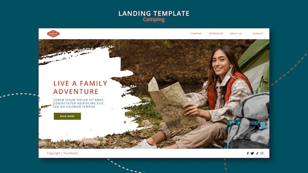 Camping Landing Page Vorlage