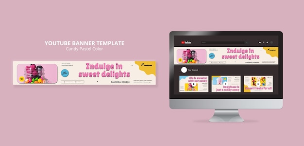Candy-Pastellfarben-Vorlagendesign
