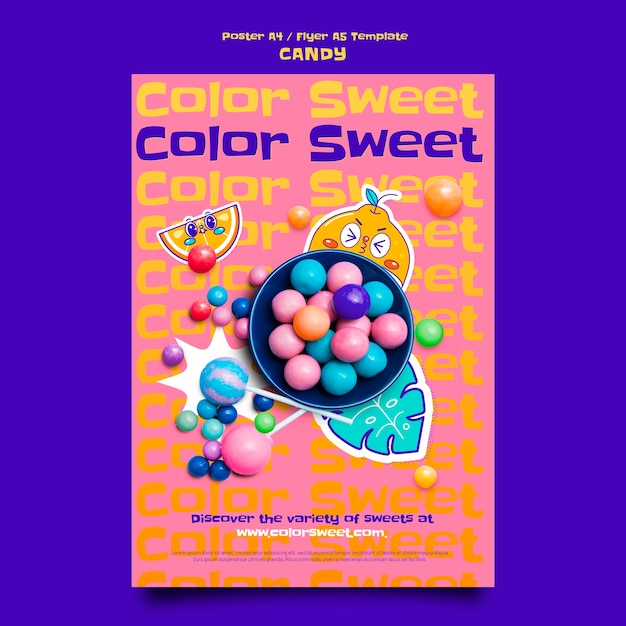 Candy-poster-template-design