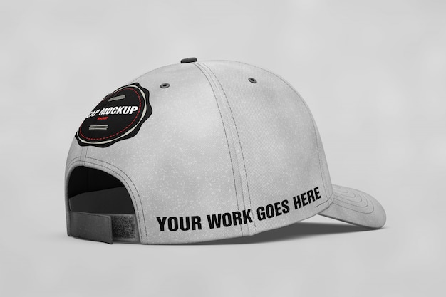 Kostenlose PSD cap mock up rückansicht