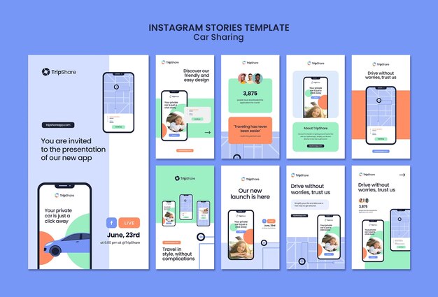 Carsharing-Service-Instagram-Geschichten