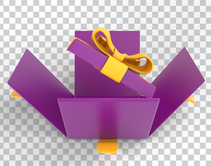 Kostenlose PSD cartoon-eid-geschenkbox
