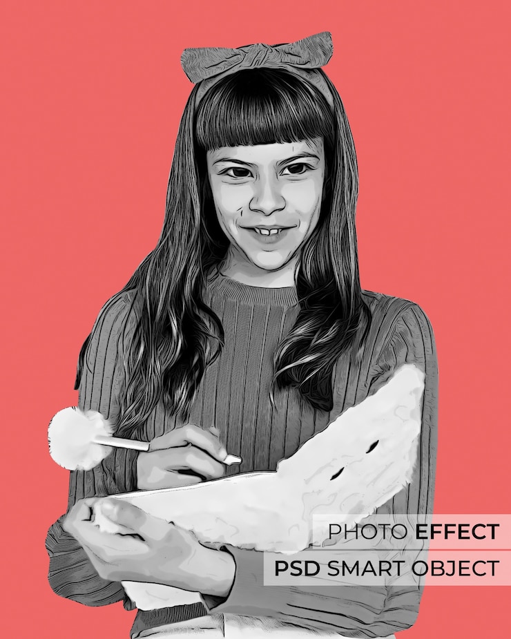 Kostenlose PSD cartoon-foto-effekt