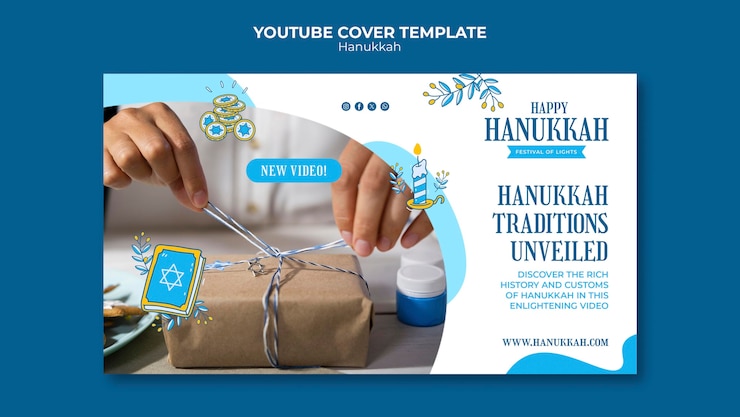 Kostenlose PSD chanukka-vorlagendesign