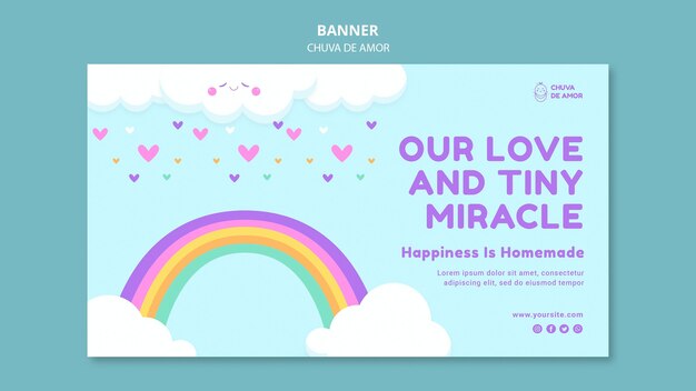 Chuva de amor Banner Vorlage
