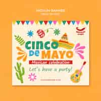 Kostenlose PSD cinco de mayo vorlage-design