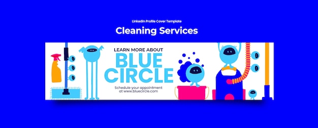 Kostenlose PSD cleaning services template design