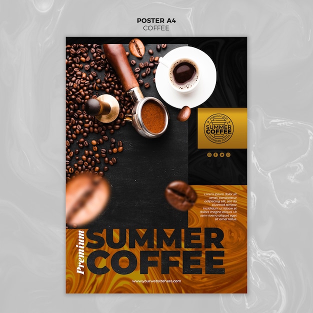 Kostenlose PSD coffee shop flyer vorlage