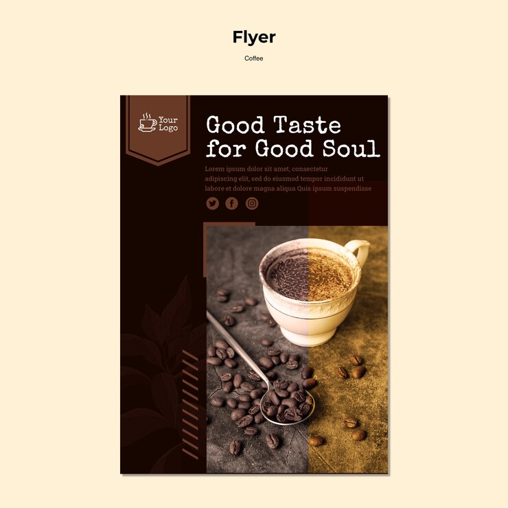 Kostenlose PSD coffee shop flyer vorlage