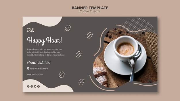 Coffee Shop Konzept Banner Vorlage