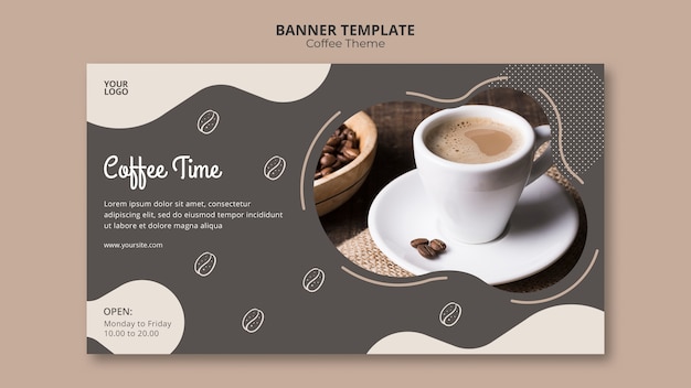Coffee Shop Konzept Banner Vorlage