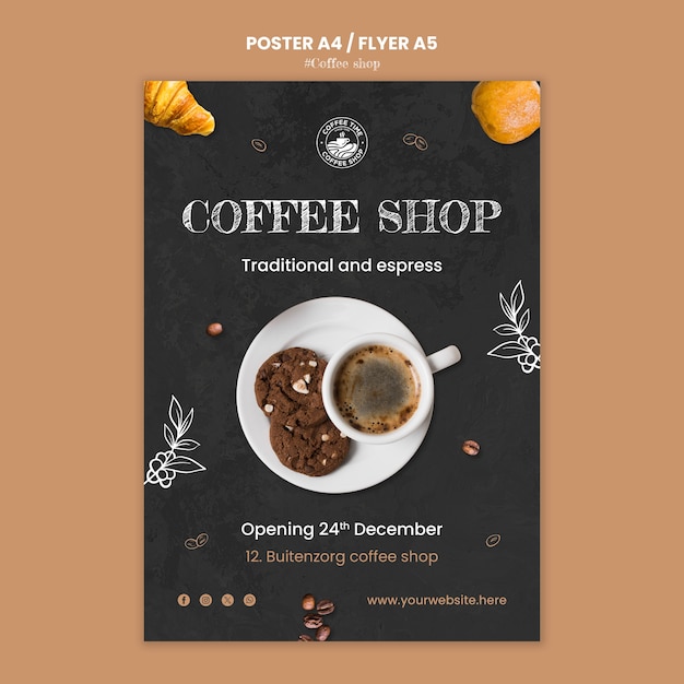 Coffee Shop Poster Vorlage
