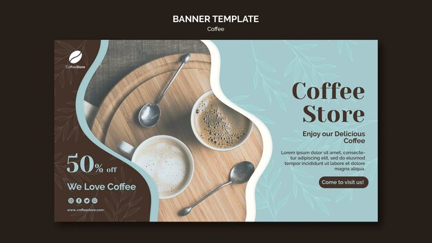 Coffee Store Banner Vorlage