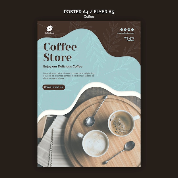 Coffee Store Poster Vorlage