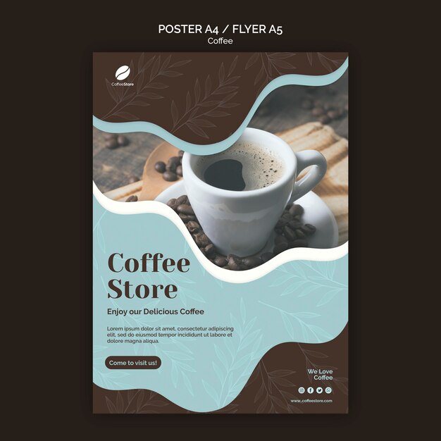 Coffee Store Poster Vorlage