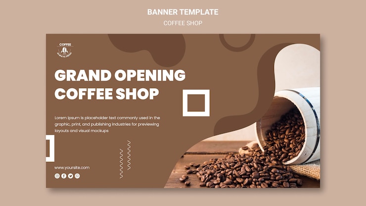 Kostenlose PSD coffeeshop-banner