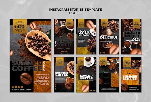 Coffeeshop Instagram Geschichten Vorlage