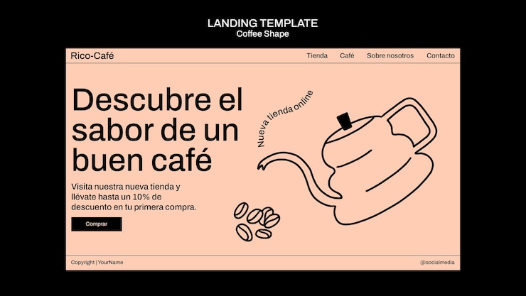 Kostenlose PSD coffeeshop-vorlagendesign