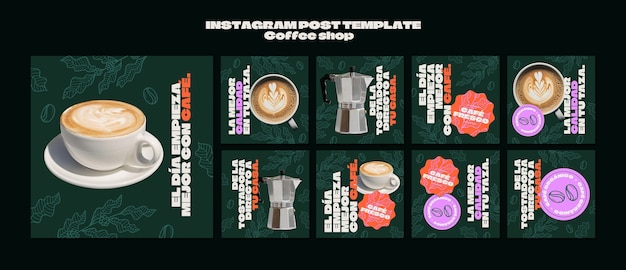 Kostenlose PSD coffeeshop-vorlagendesign