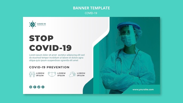 Coronavirus-Banner-Vorlage