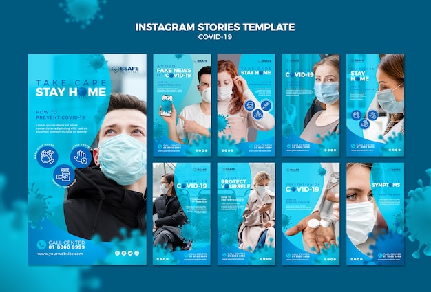 Coronavirus Instagram Geschichten Vorlage